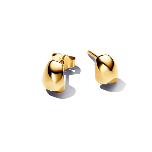 Stud Earrings – 14k Gold-Plated – Organically Shaped