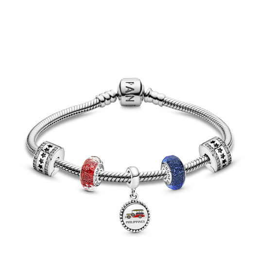 Bracelet – Sterling Silver – Philippines and Charms Set