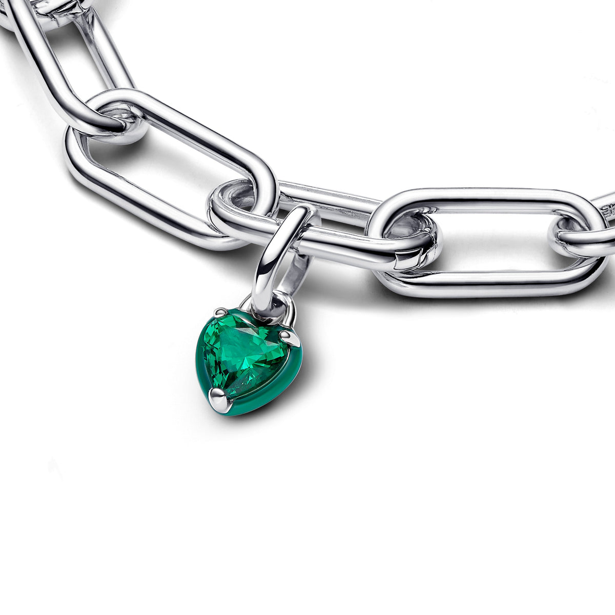 Dangle Charm – Sterling Silver – Pandora ME Green Chakra Heart Mini