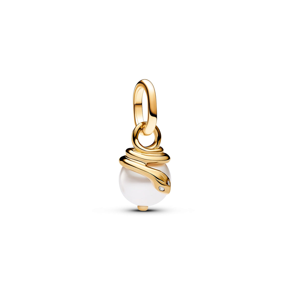 Dangle Charm – 14k Gold-Plated – Pandora ME Snake Pearlescent Mini