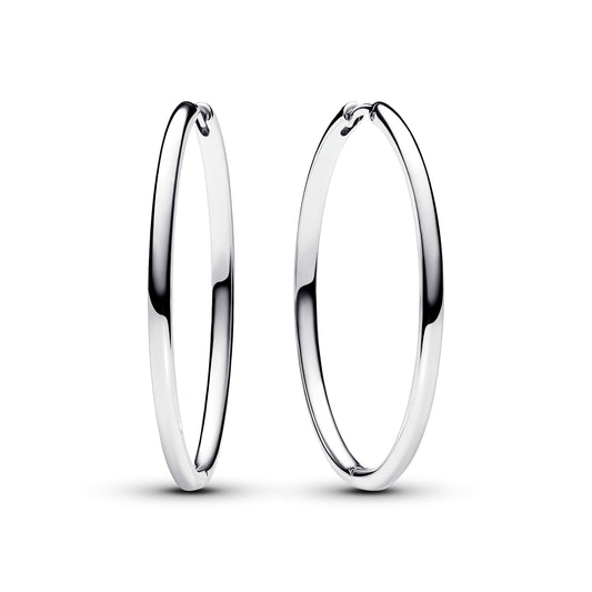 Hoop Earrings – Sterling Silver – Pandora Moments 40 mm Charm