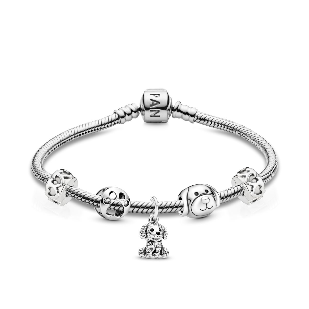 Bracelet – Sterling Silver – Pet Lover and Charms Set