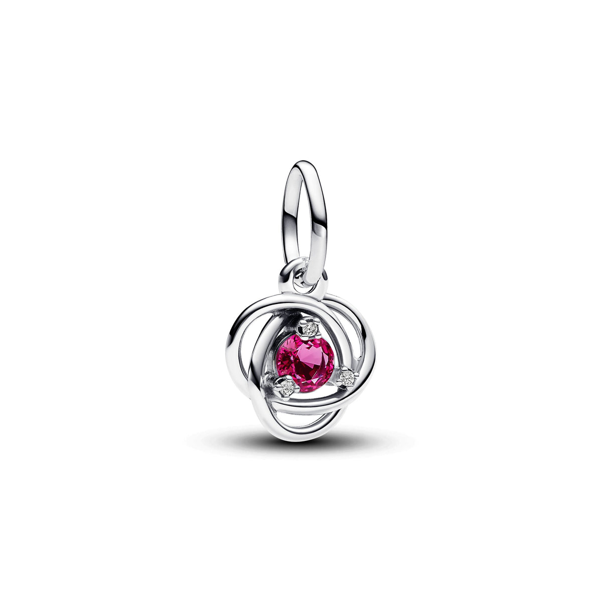 Dangle Charm – Sterling Silver – Pink Eternity Circle