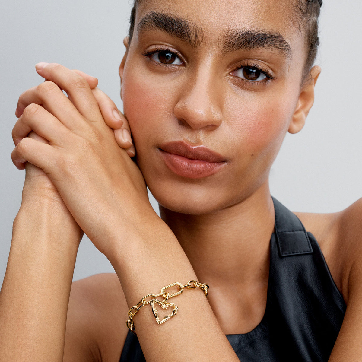 Dangle Charm – 14k Gold-Plated – Wire Heart