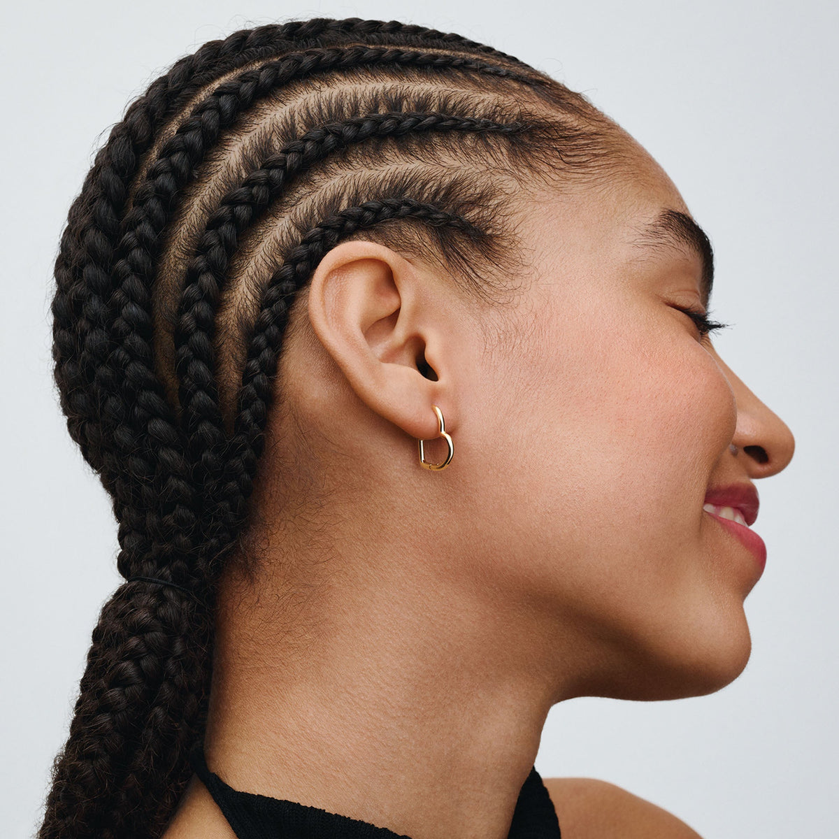 Hoop Earrings – 14k Gold-Plated – Asymmetrical Heart