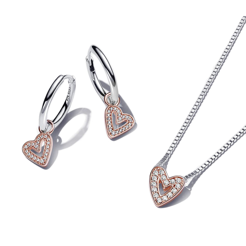 Gift Set – Sterling Silver – Freehand Heart