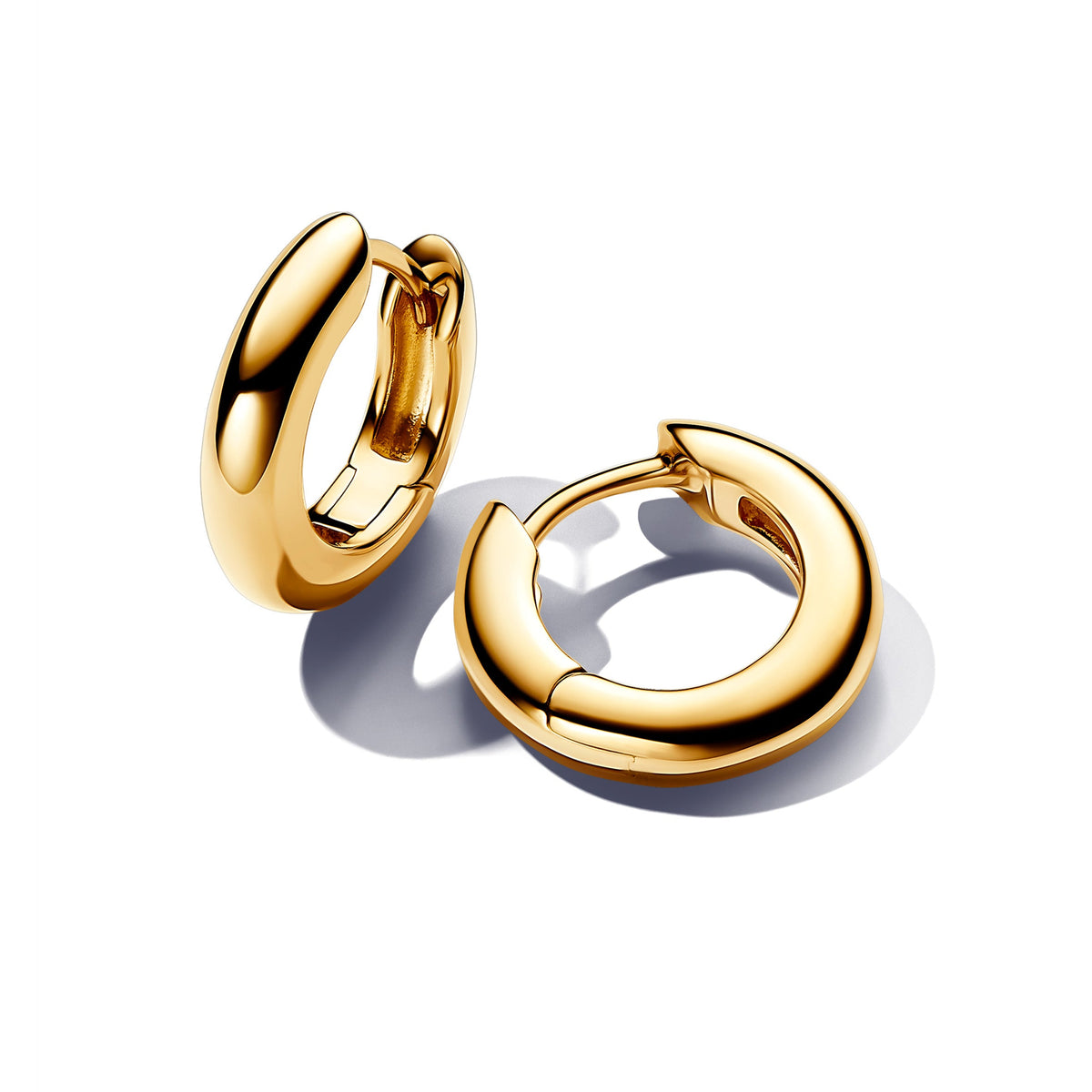 Hoop Earrings – 14k Gold-Plated – Round