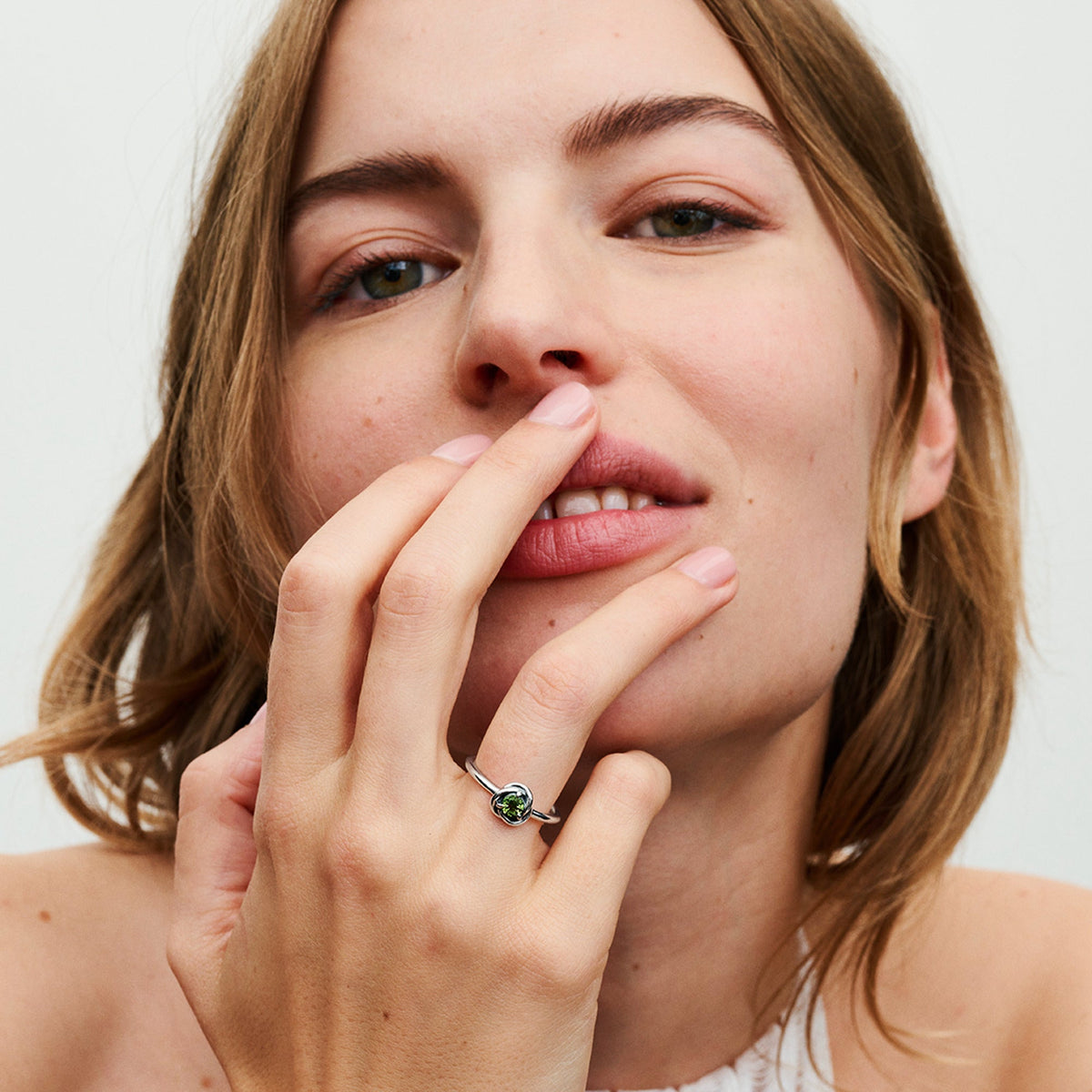 Ring – Sterling Silver – August Birthstone Eternity Circle