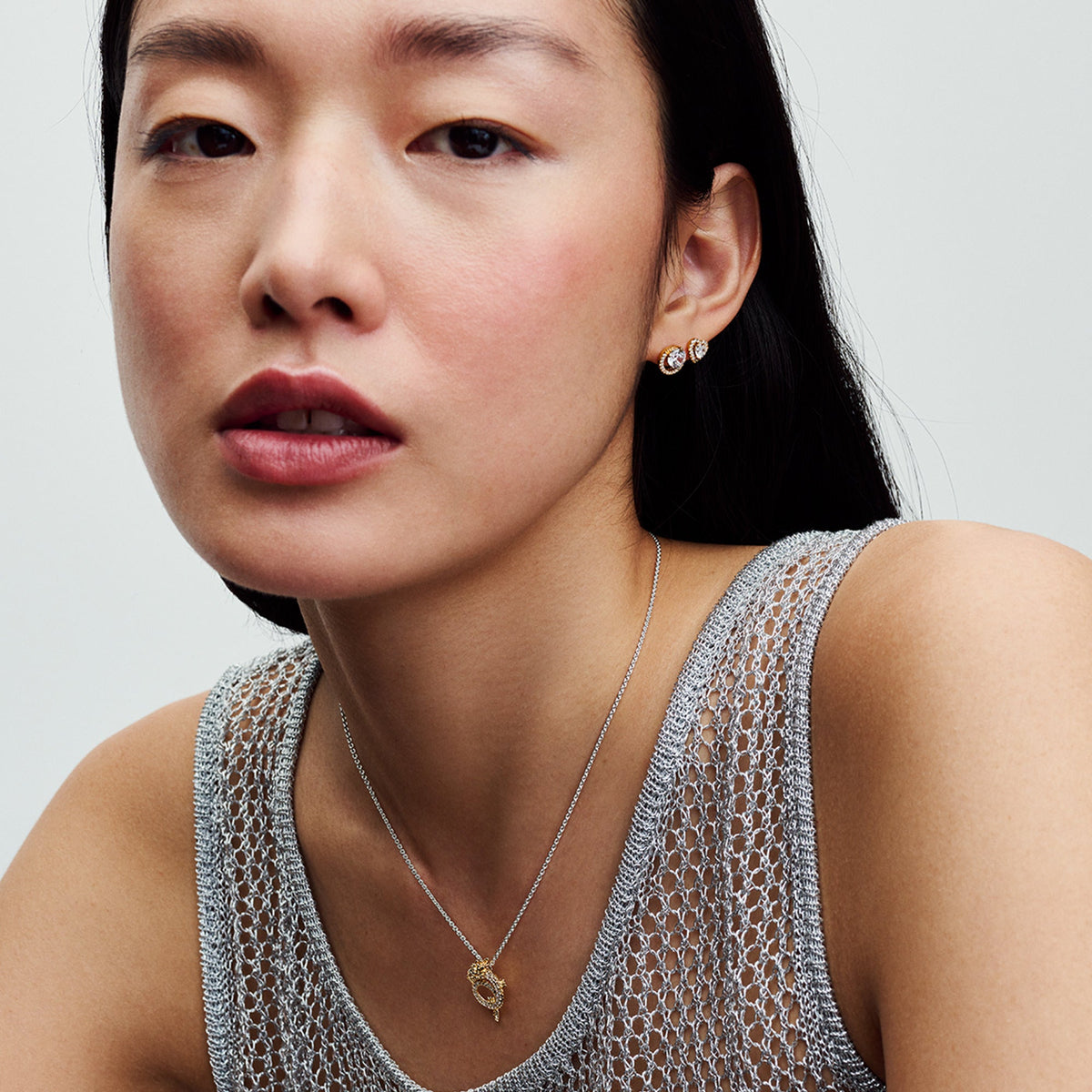 Necklace – 14k Gold-Plated – Two-tone Chinese Year of the Dragon Collier