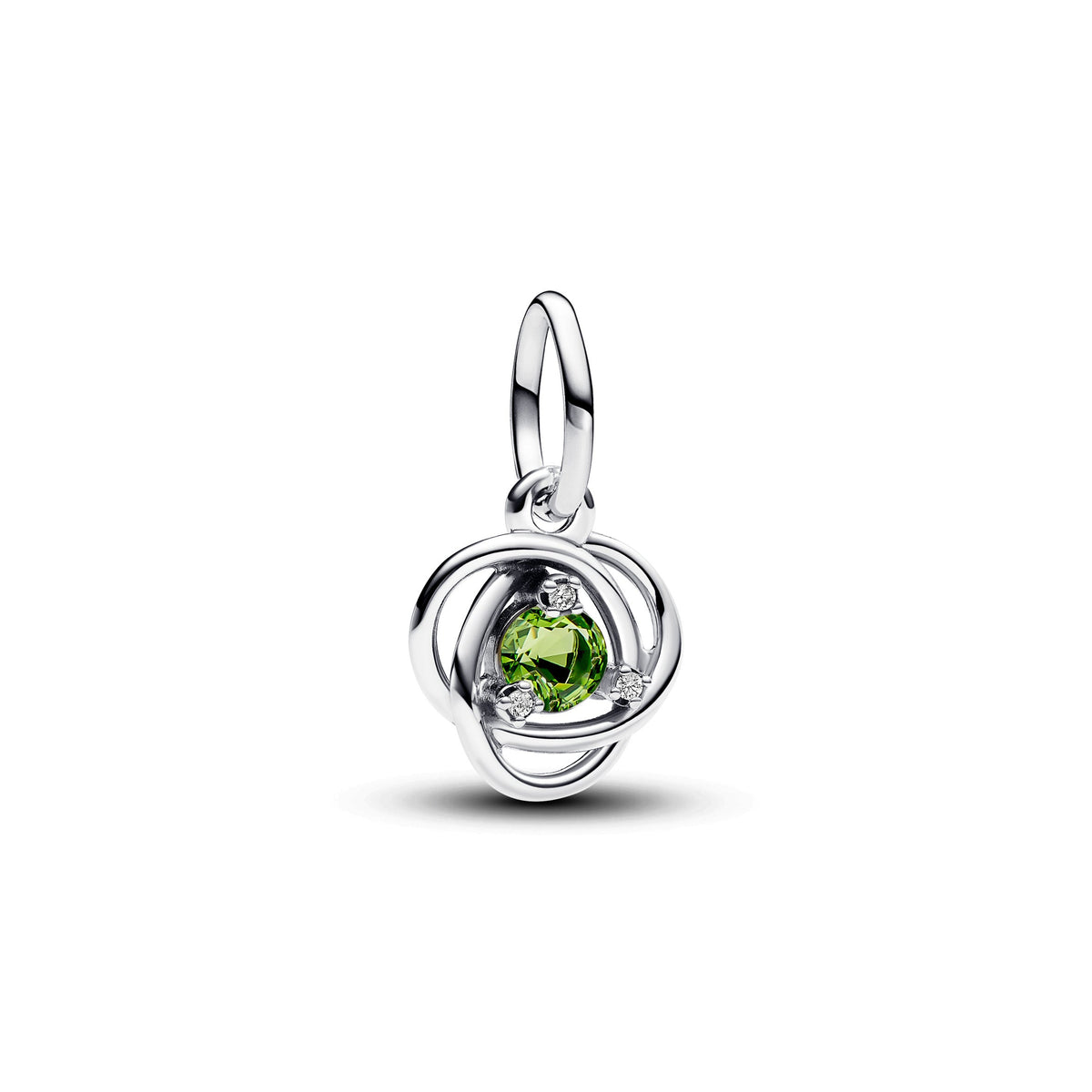 Dangle Charm – Sterling Silver – Spring Green Eternity Circle