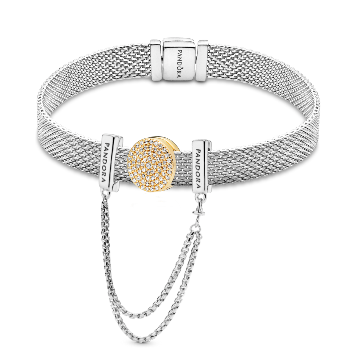Bracelet – 14k Gold-Plated – Pandora Reflexions Timeless and Charms Set