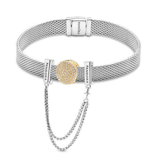 Bracelet – 14k Gold-Plated – Pandora Reflexions Timeless and Charms Set