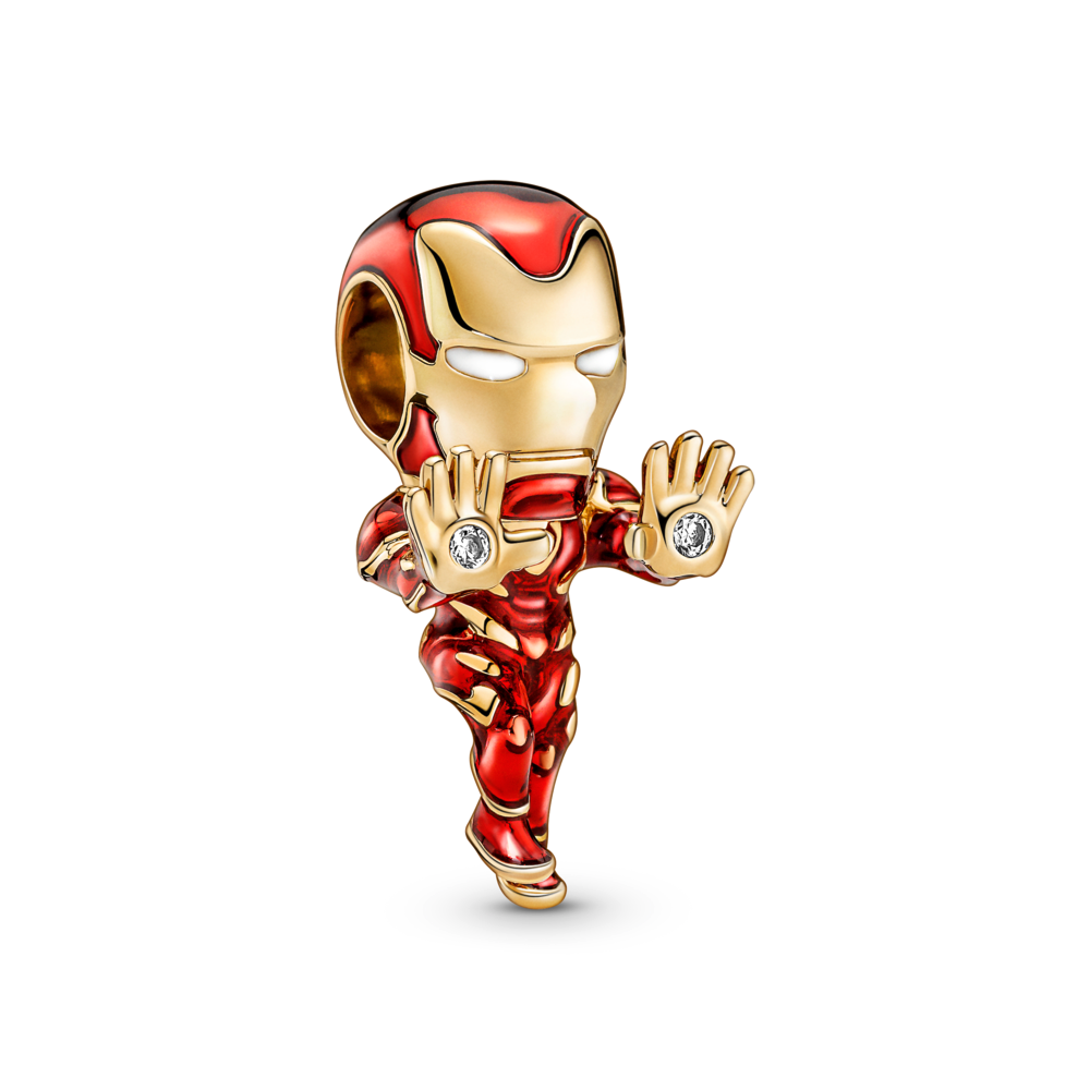 Charm – 14k Gold-Plated – Marvel The Avengers Iron Man