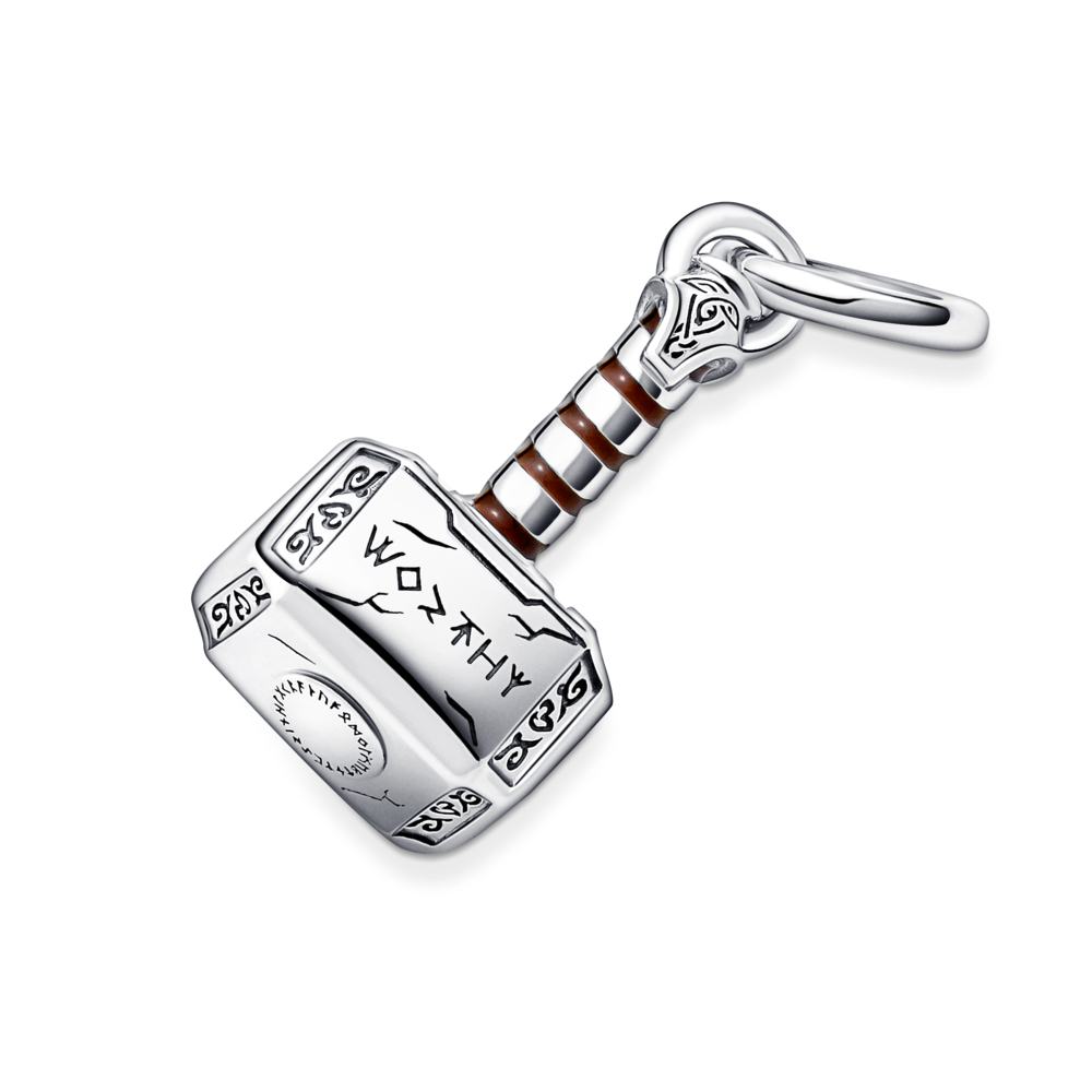 Dangle Charm – Sterling Silver – Marvel The Avengers Thor's Hammer