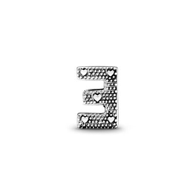 Charm – Sterling Silver – Letter E Alphabet