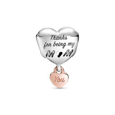 Charm – 14k Rose Gold-Plated – Love You Mum Heart