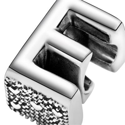 Charm – Sterling Silver – Letter E Alphabet