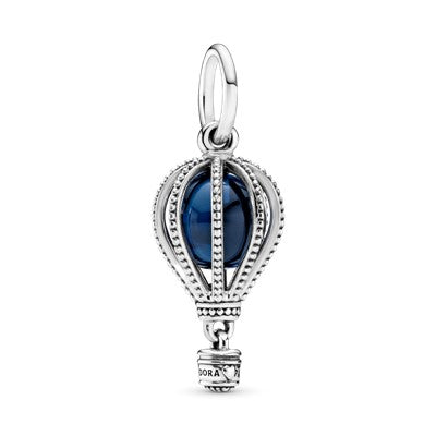 Charm – Sterling Silver – Blue Hot Air Balloon Travel