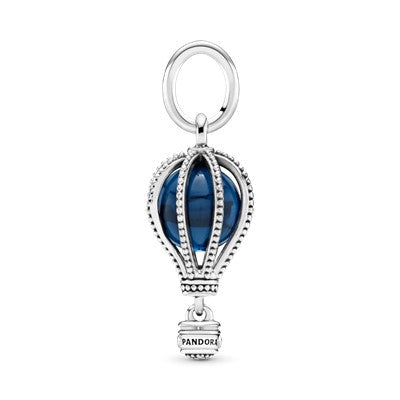 Charm – Sterling Silver – Blue Hot Air Balloon Travel